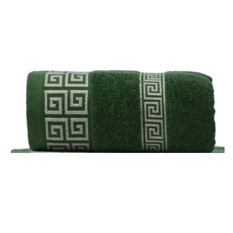 Bath Towels Cotton 140x70cm, Large Bathroom Thick Shower Towel Cover, Embroidered Gift Sport Blue White Brown Black Green Grey