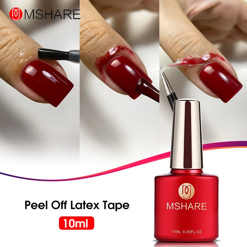 MSHARE Beige Pink Self Leveling Gel Manicure for Finger Nail Extensions Varnish Clear Lacquer Quick Building Diy at Home