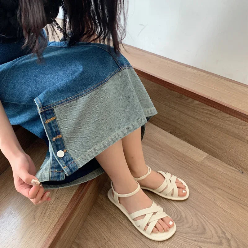 Women Sandals Classics Ankle Strap Summer Sandals Flat Shoes for Women Soft Sole Flats Sandalias Mujer Casual Summer Footwear
