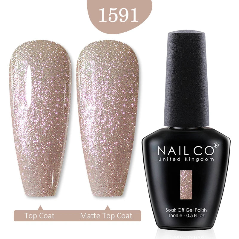 NAILCO 15ml Gel Nail Polish Semi-permanent Hybrid Varnish Black Red Color Gel Polish Nail Art UV Nail Supplies For Professionals