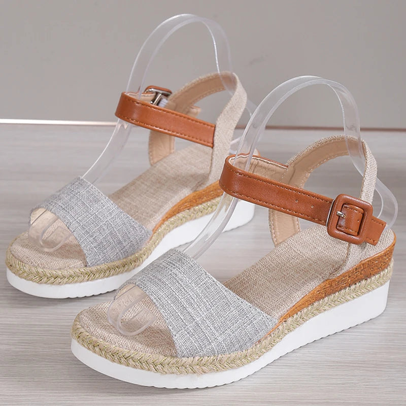 Summer Sandals Women Shoes Outdoor Sandals Woman Non-Slip Ladies Shoes Wedge Sandals Ladies Retro Female Women Sandal Footwear