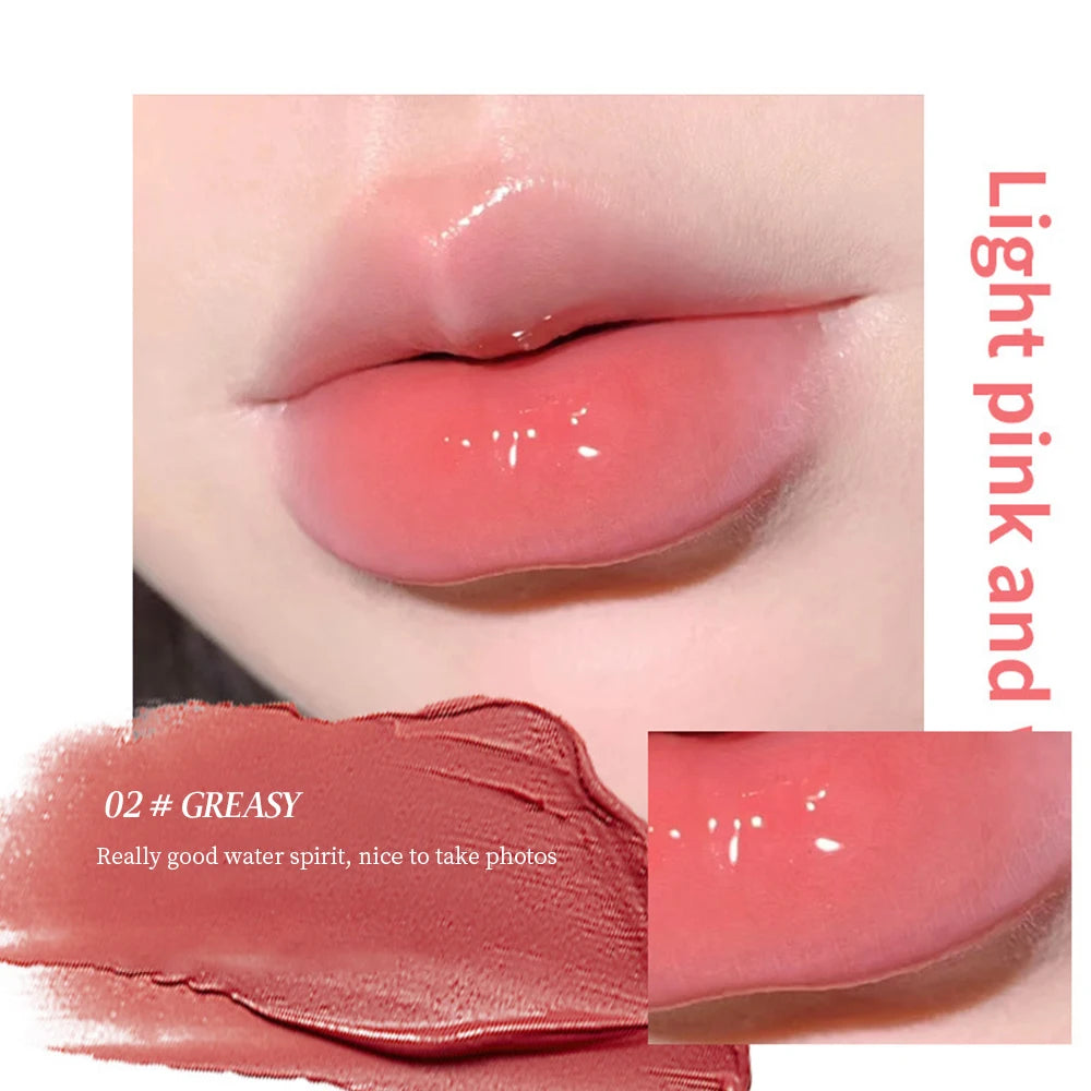 Water Lipstick – Sheer Long-Lasting Lip Gloss Stick, Glowy & Glossy Texture, Moisturizing, Transparent & Buildable Color