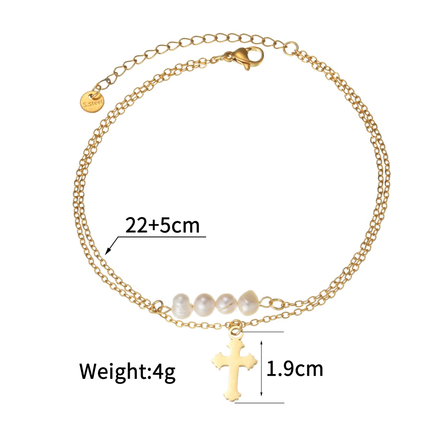 UZone Fashion Bead Pendant Ankle Chain Bracelet On Leg Foot Stainless Steel Adjustable Charm Feet Chain for Women Jelwery Gift