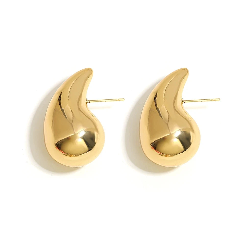Korea's New Design Fashion JJewelry 14K Gold Plated Luxury Zircon Water Drop Earrings Elegant Women's Wedding Party Accessories
