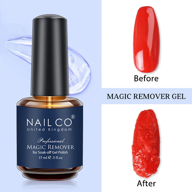NAILCO 15ml Gel Nail Polish Semi-permanent Hybrid Varnish Black Red Color Gel Polish Nail Art UV Nail Supplies For Professionals