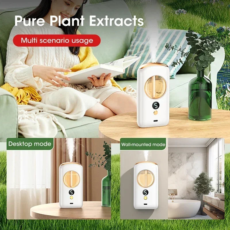 40ml Wall Mounted Essential Oils Diffuser Aroma Diffuser 5 Modes Air Freshener With Night Light Toilet Home Room Fragrance Gift