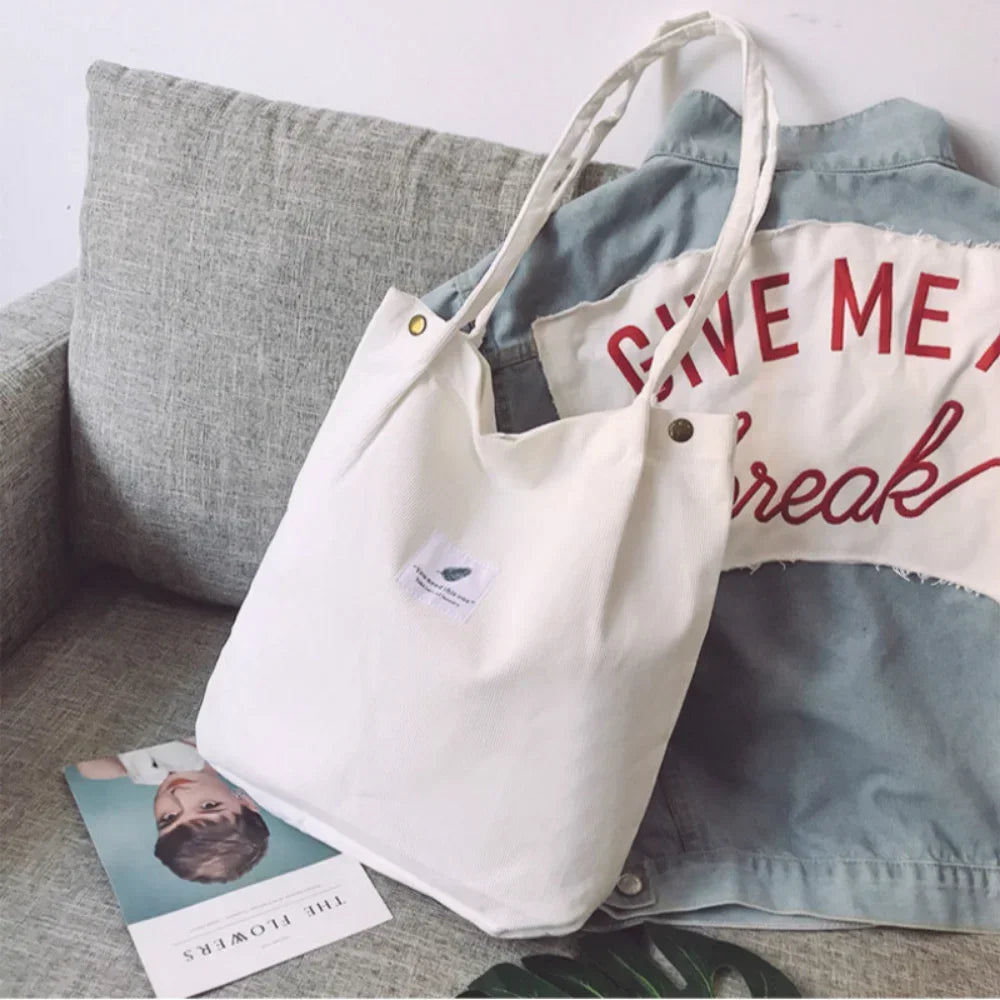 Bags for Women 2025 Corduroy Shoulder Bag Reusable Shopping Bags Casual Tote Female Handbag for A Certain Number of Dropshipping