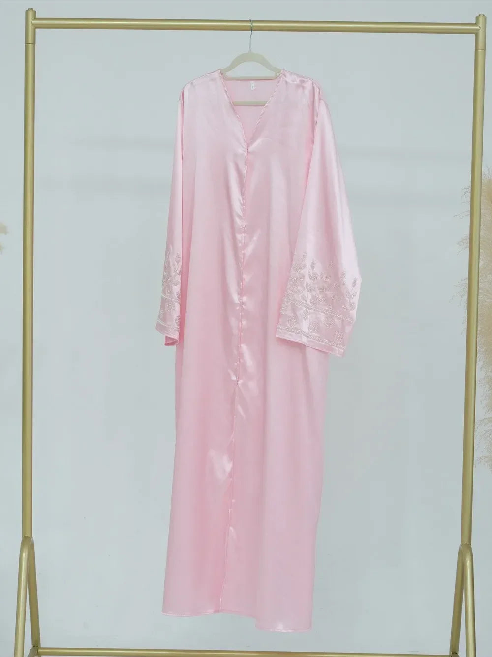 Eid Party Abaya for Women Beading Muslim Long Cardigan Abayas Ramadan Turkey Islamic Robe Sashes Morocco Dubai Arab Vestidos