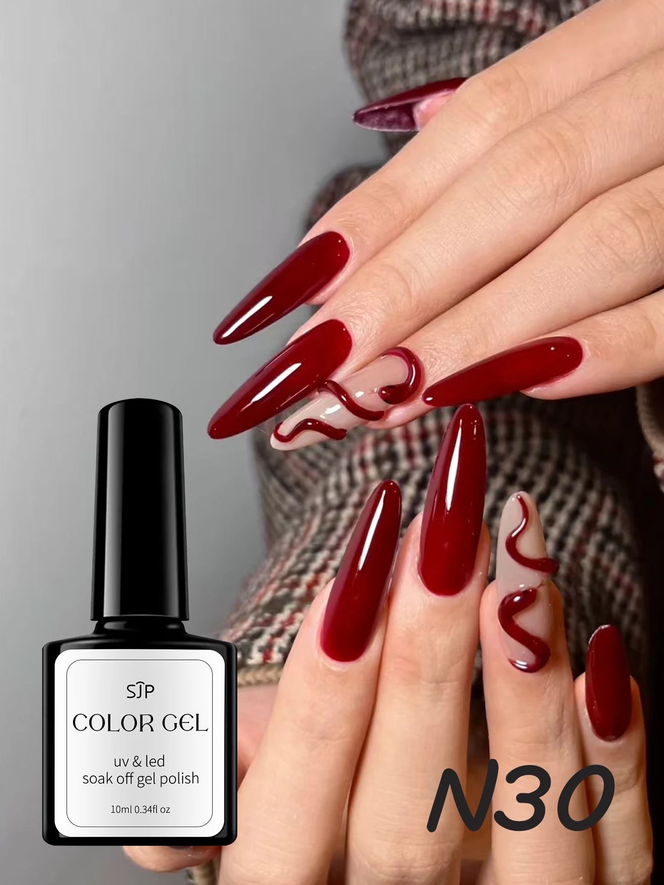 1/4 set wine red nail polish set UV gel color gel Summer nail polish gel gift for girls Use with top coat
