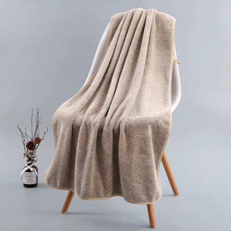 Towel, bamboo charcoal fiber, coral velvet towel, bath towel set, thickened face wash towel, sports towel