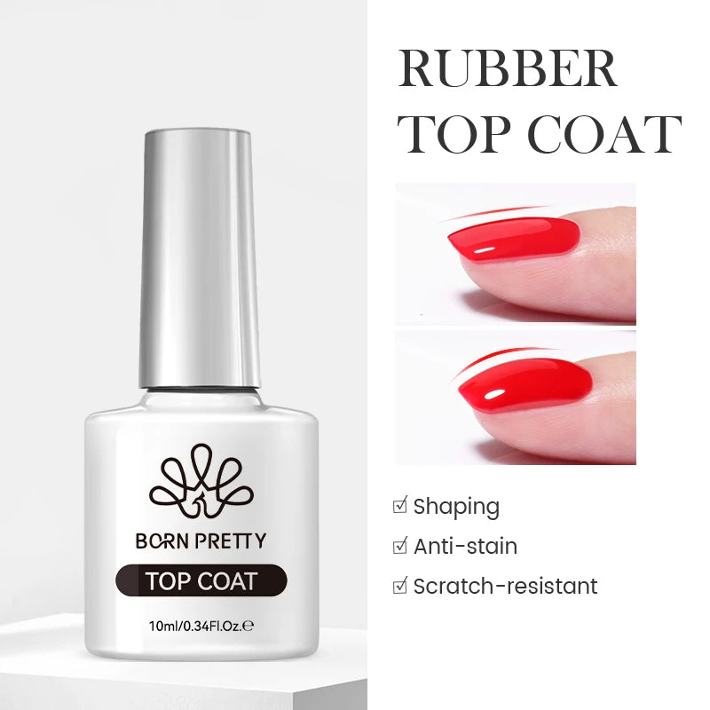 BORN PRETTY Sparkling Glass Bead Cat Magnetic Gel Nail Polish Flash White Spar Red Color Semi Permanent Soak Off UV Gel Varnish