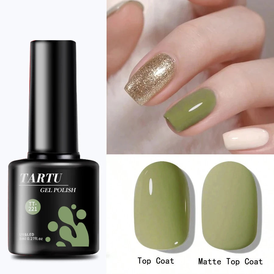 TARTU 8ml Gel Nail Polish 63 Colour Burgundy Red Nude Nails Art Soak Off UV/LED Manicure Beautylux Vernis Semi Permanent Esmalte