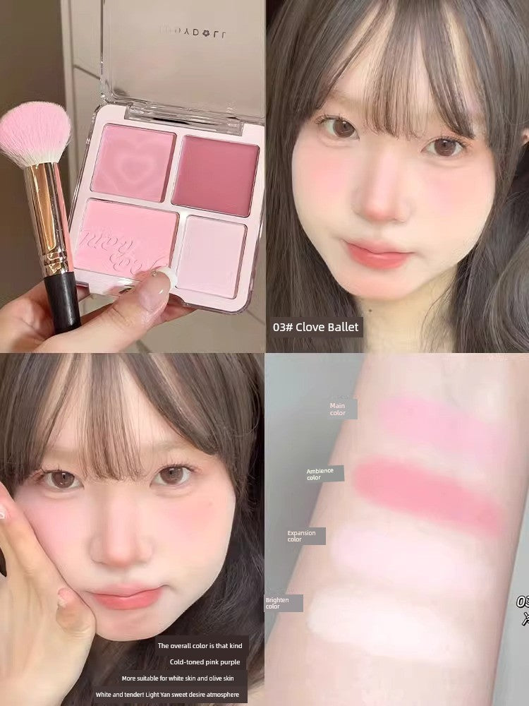 Juduo JudydoLL Repair Highlight Comprehensive Makeup Palette Two-Color Matte Brightening Three-Dimensional Shadow Nose Shadow Blush Powder