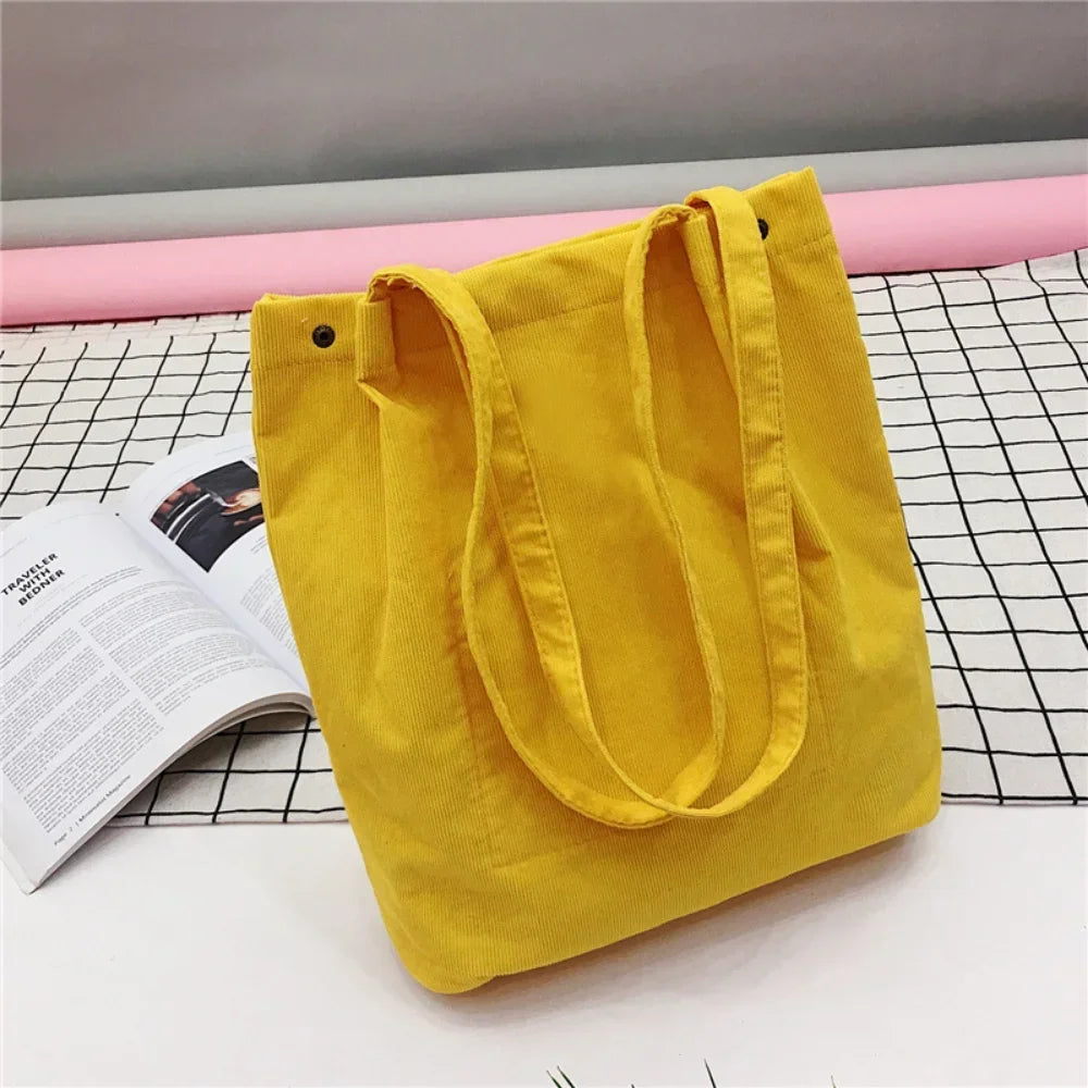 Bags for Women 2025 Corduroy Shoulder Bag Reusable Shopping Bags Casual Tote Female Handbag for A Certain Number of Dropshipping