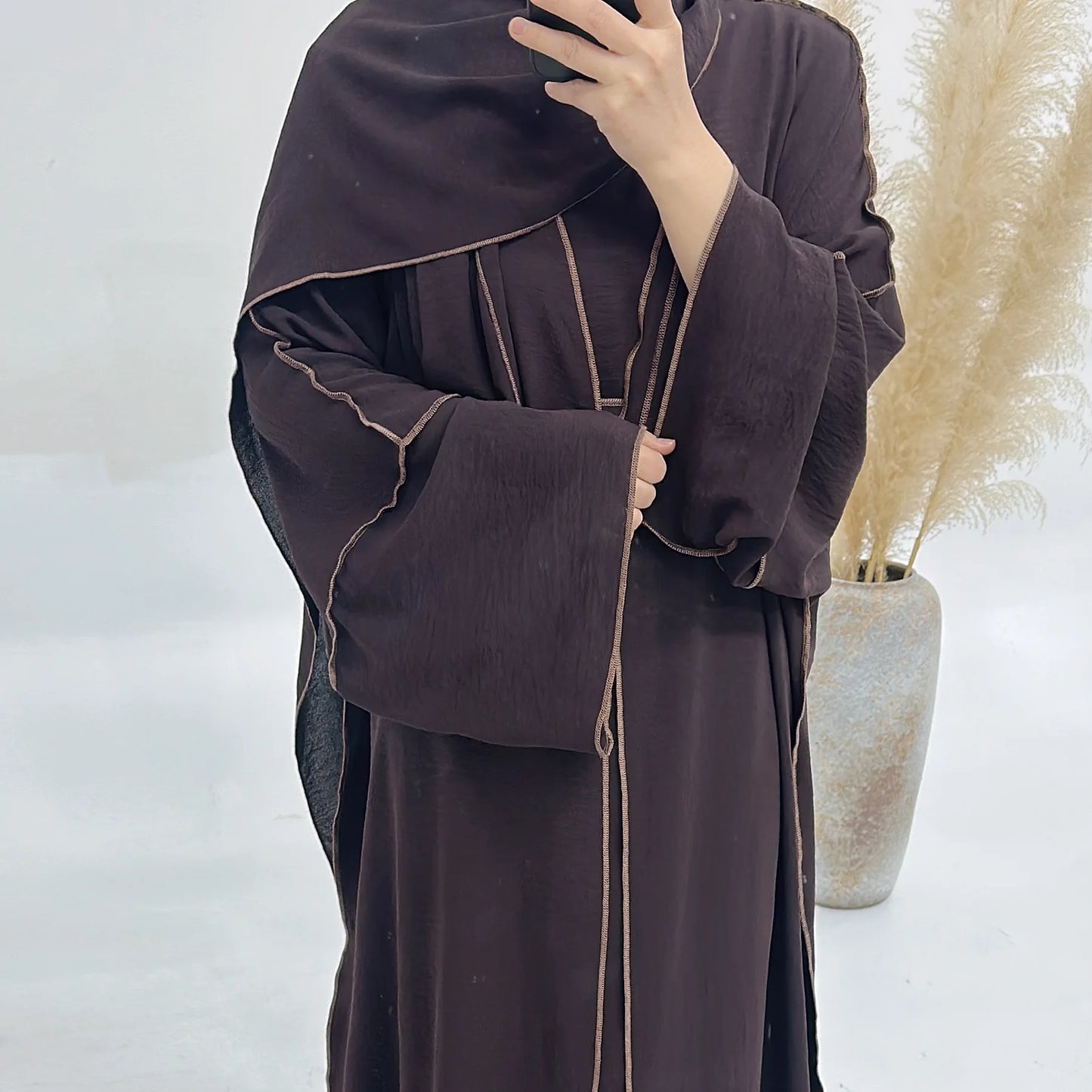 3pcs Muslim Women Kimono Cardigan With Inner Dress Hijab Matching Set Dubai Turkey Kaftan Abayas Eid Ramadan Jalabiya Robe Gown