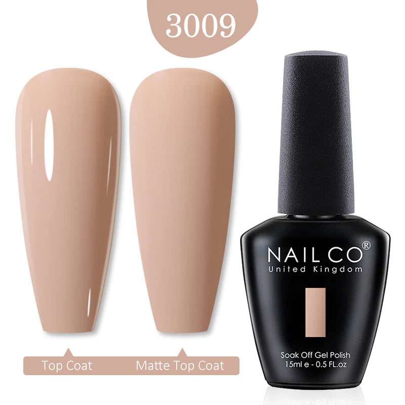 NAILCO 15ml Gel Nail Polish Semi-permanent Hybrid Varnish Black Red Color Gel Polish Nail Art UV Nail Supplies For Professionals