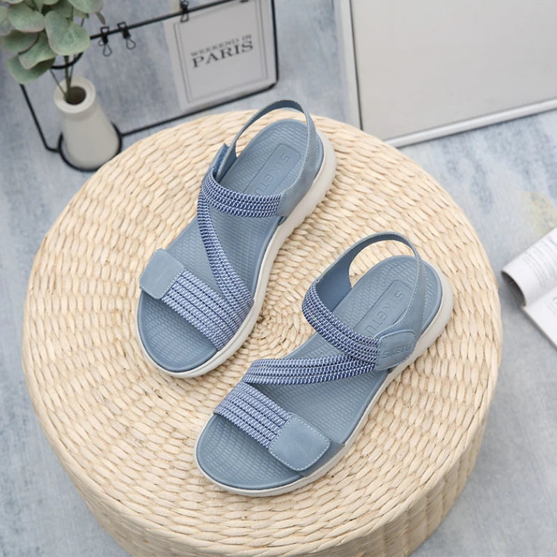 Women New Fashion Elegant Sandals 2025 Summer New Outdoor Sports Beach Wedge Height Increase Womens Comfortable Opened Toe Shoes