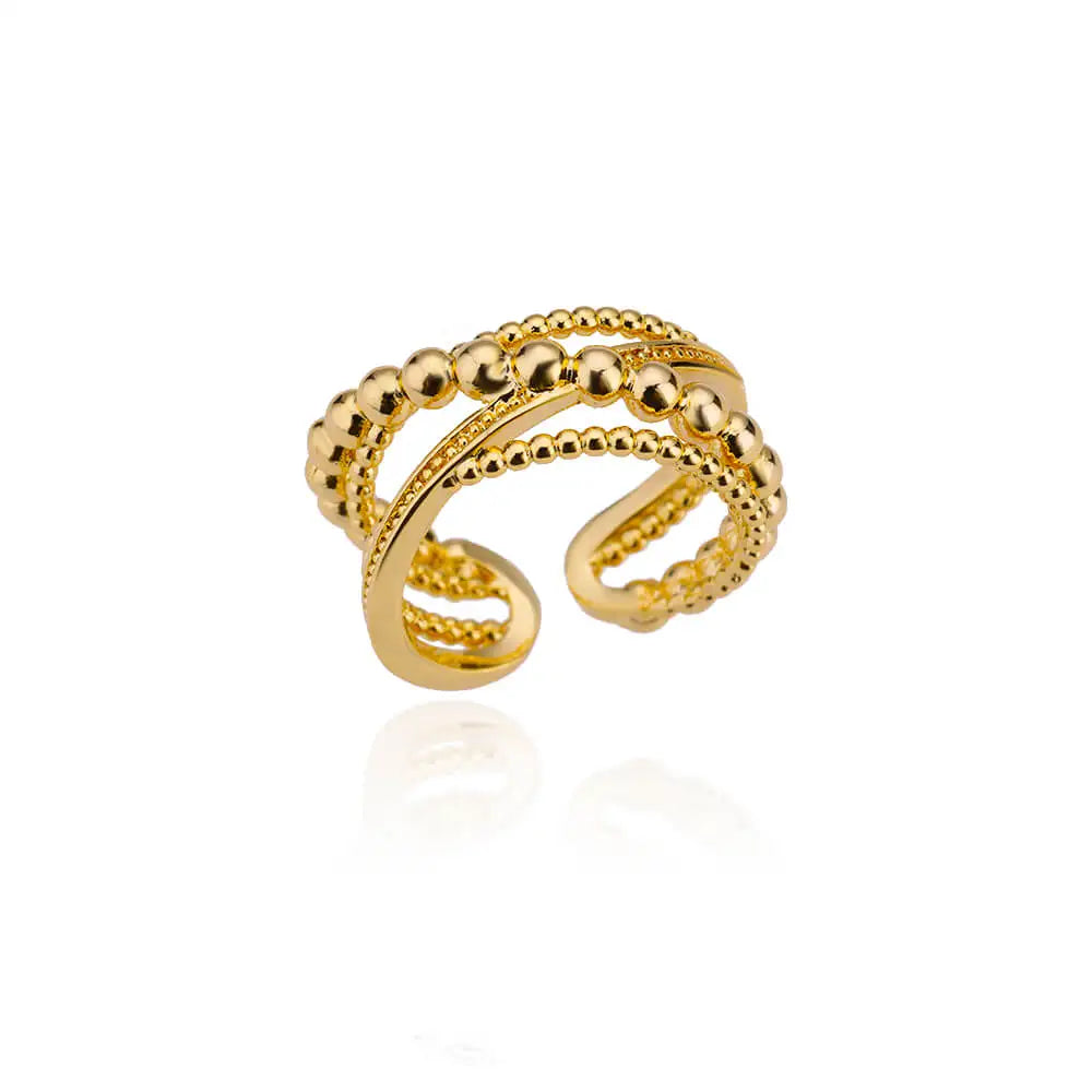 Heart Rings for Women Grils Gold Plated Adjustable Stainless Steel Ring 2025 Trend Luxury Wedding Couple Jewelry anillos mujer