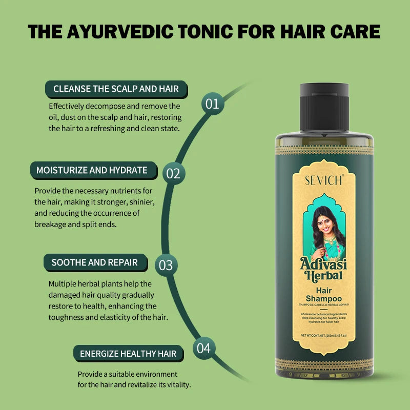 250ml Original India Adivasi shampoo Herbal Hair Care For Fast Hair Growth Anti Hair Loss Stabilize Hair Roots Nourish Shampoo