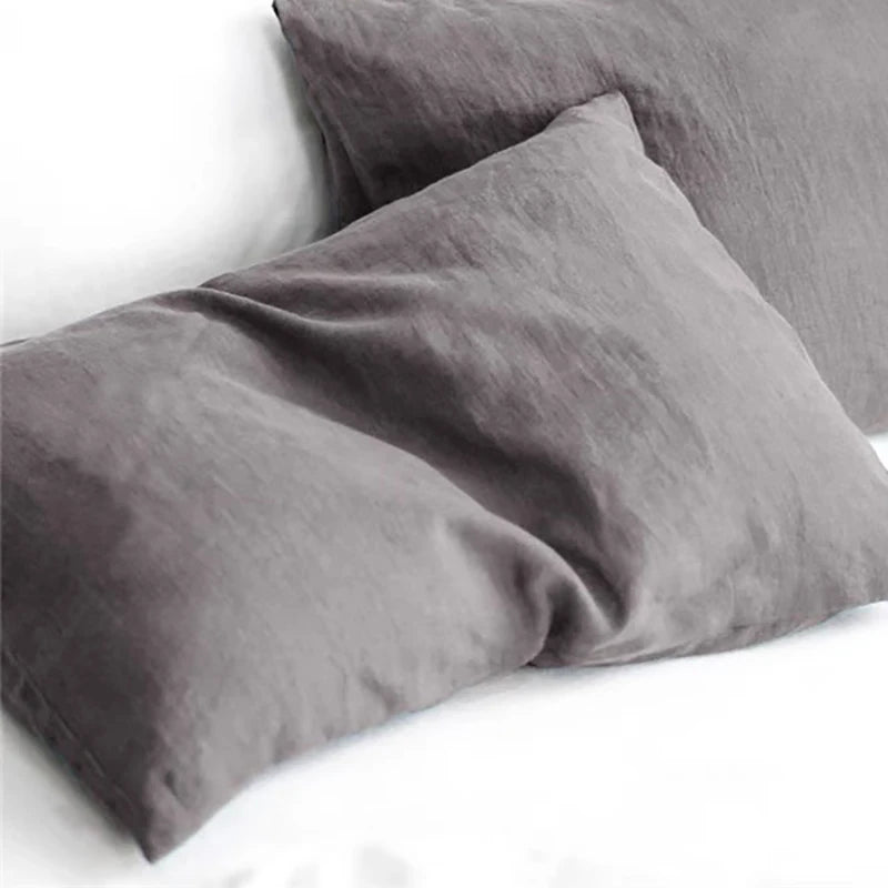 100% Pure Linen Pillow Case Double Long Pillowcase Euro Sham for Bed,Custom Size Envelope Cushion Cover Antibacterial Anti-mite