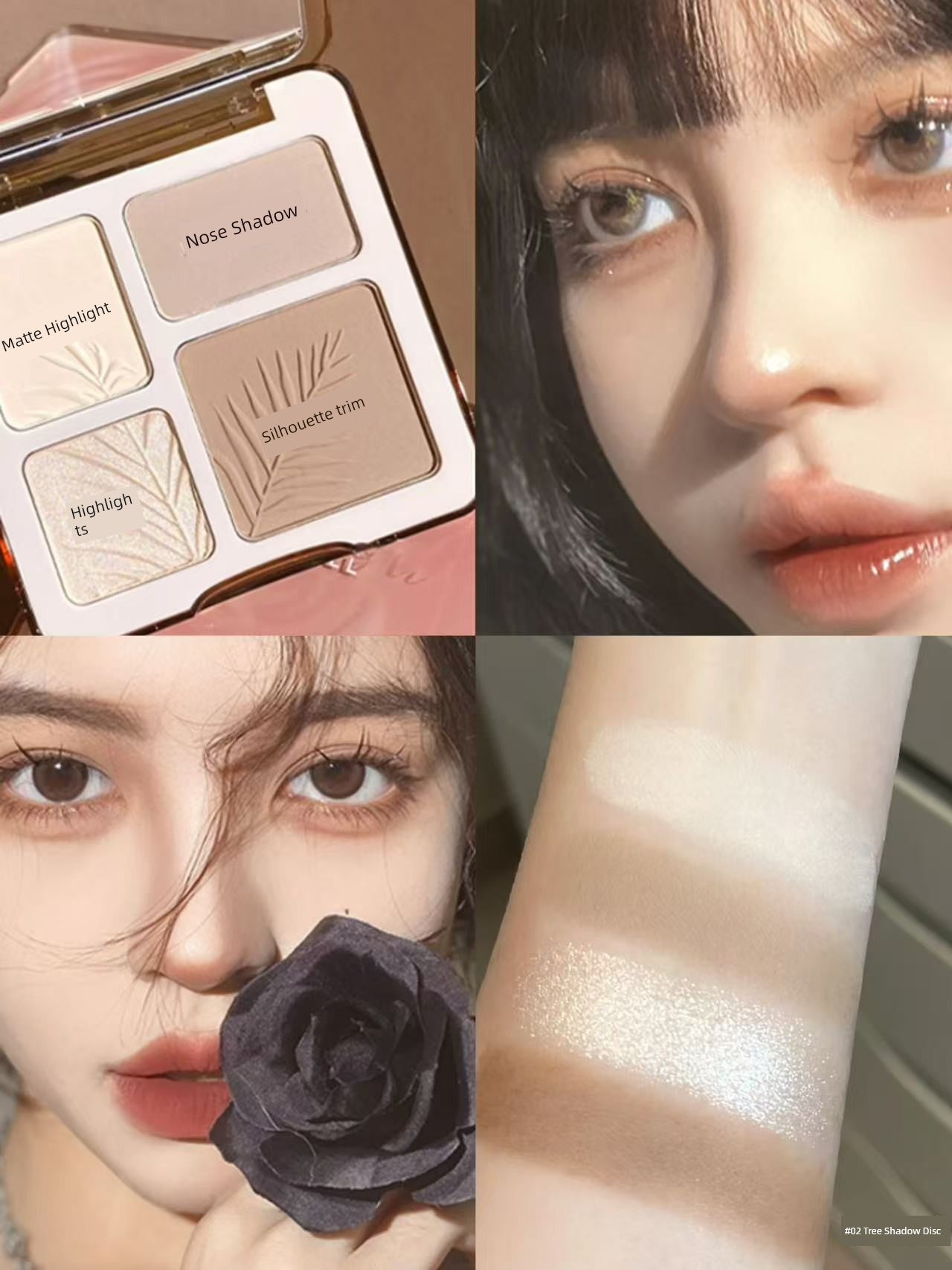 Juduo JudydoLL Repair Highlight Comprehensive Makeup Palette Two-Color Matte Brightening Three-Dimensional Shadow Nose Shadow Blush Powder