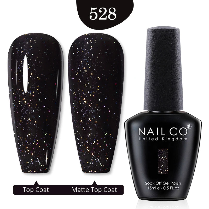 NAILCO 15ml Gel Nail Polish Semi-permanent Hybrid Varnish Black Red Color Gel Polish Nail Art UV Nail Supplies For Professionals