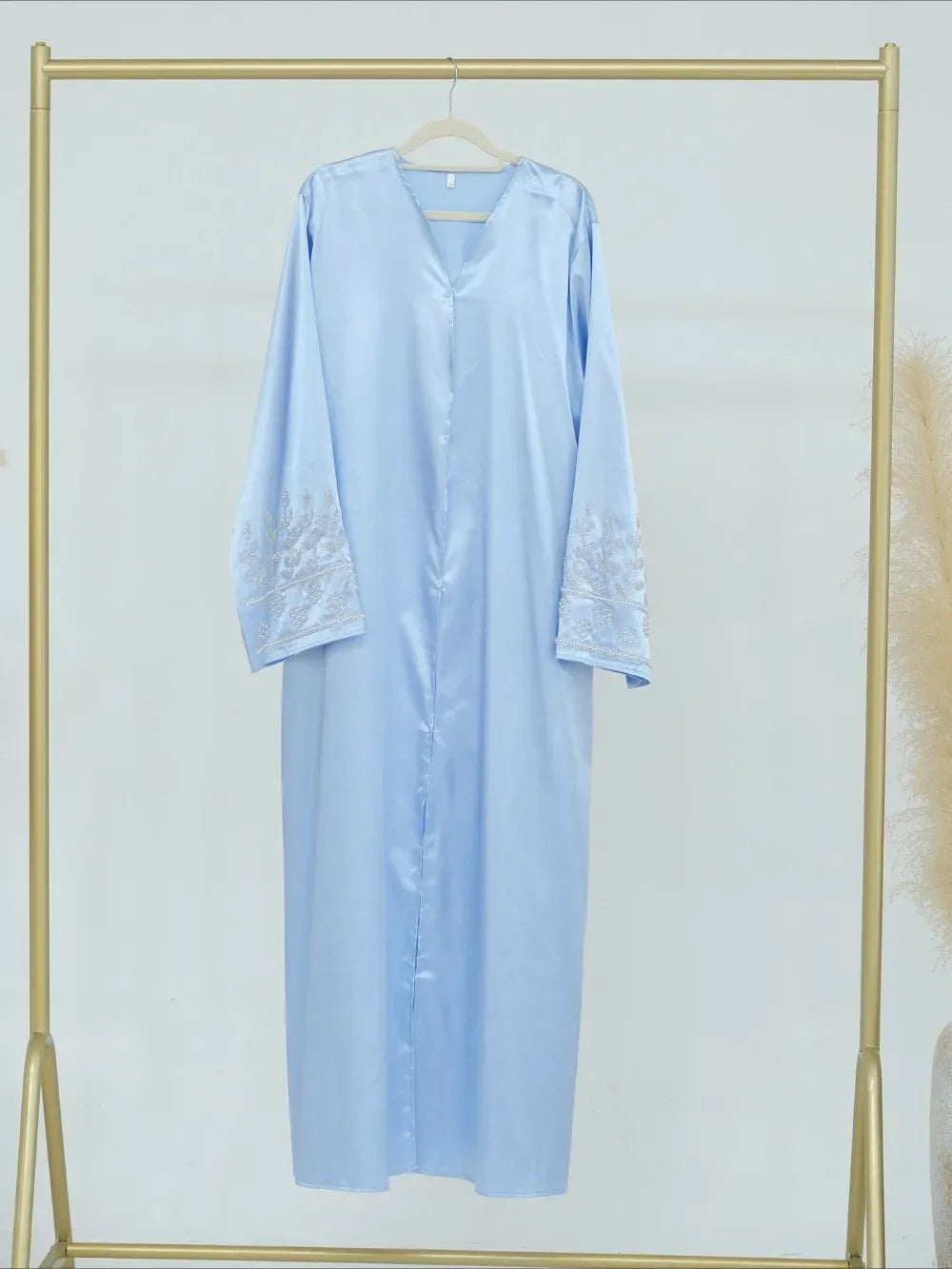 Eid Party Abaya for Women Beading Muslim Long Cardigan Abayas Ramadan Turkey Islamic Robe Sashes Morocco Dubai Arab Vestidos