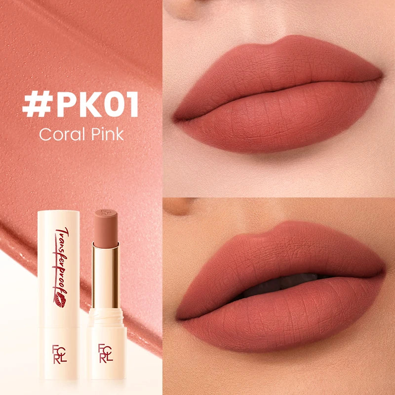 FOCALLURE Lightweight Matte Lipstick Waterproof Transferproof Lip Balms High Pigmented Moisturizing Lip Tints Makeup Cosmetics