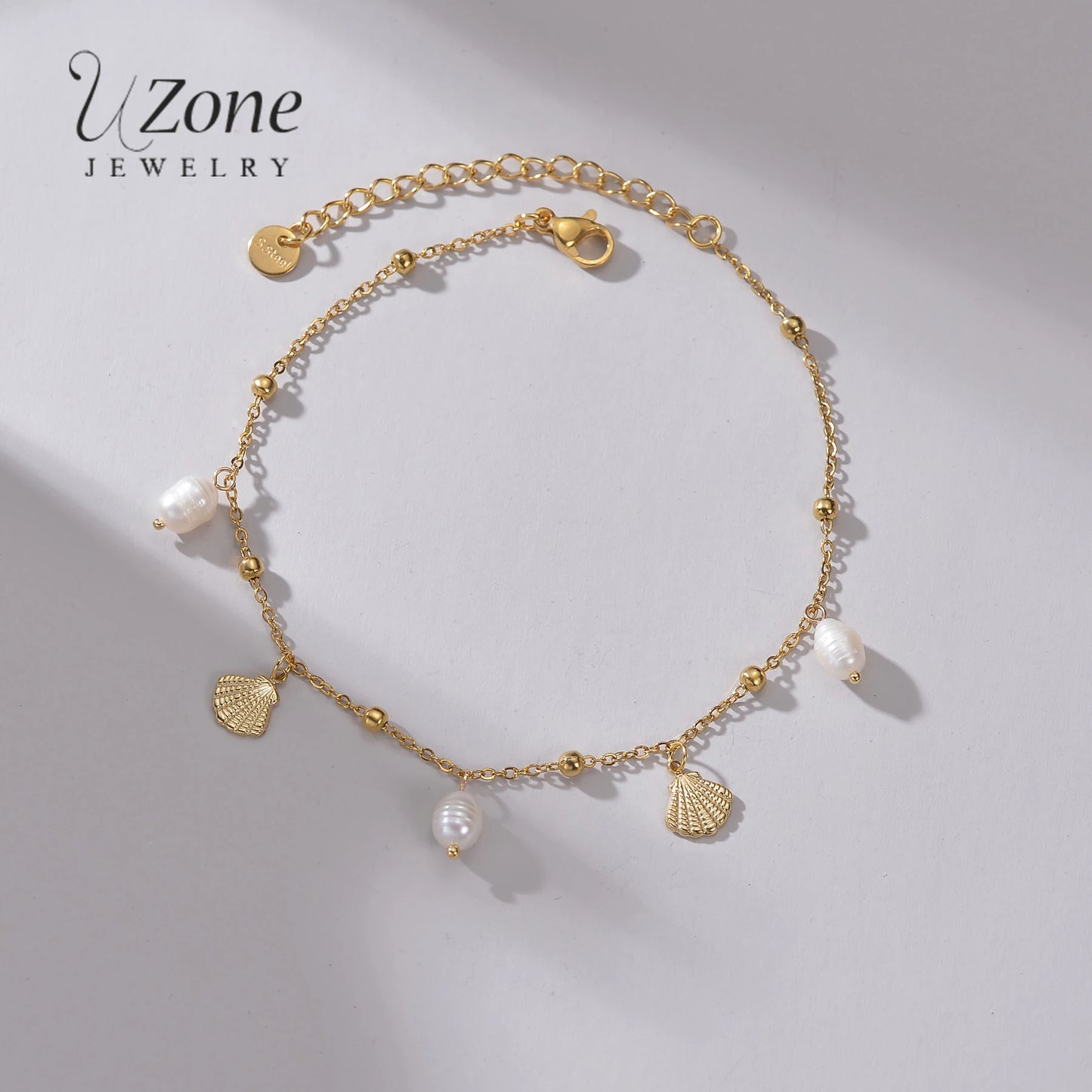 UZone Fashion Bead Pendant Ankle Chain Bracelet On Leg Foot Stainless Steel Adjustable Charm Feet Chain for Women Jelwery Gift