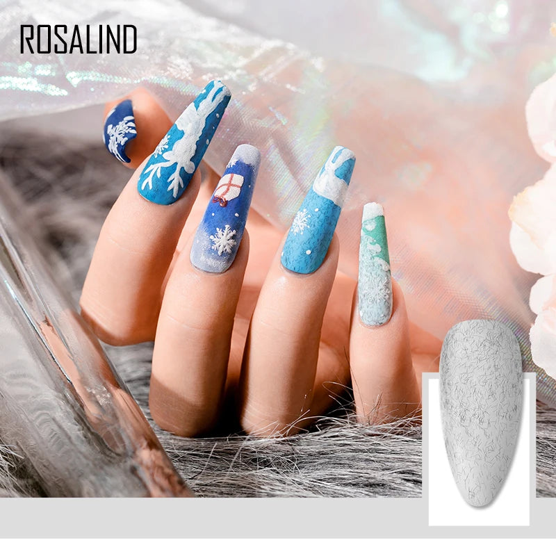ROSALIND Reinforce Transparent Gel Nail Base Top Coat Lacquer Long Lasting UV Primer Semi Permanent Varnishe Nail Art Matt Coat