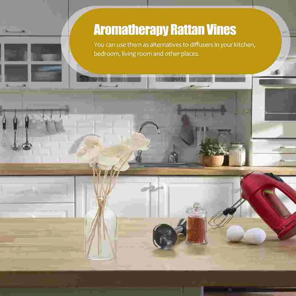 9 Pcs Aromatherapy Rattan Flower Essential Oil Diffuser Wedding Sticks for Car Household Wooden Room Dried Rods