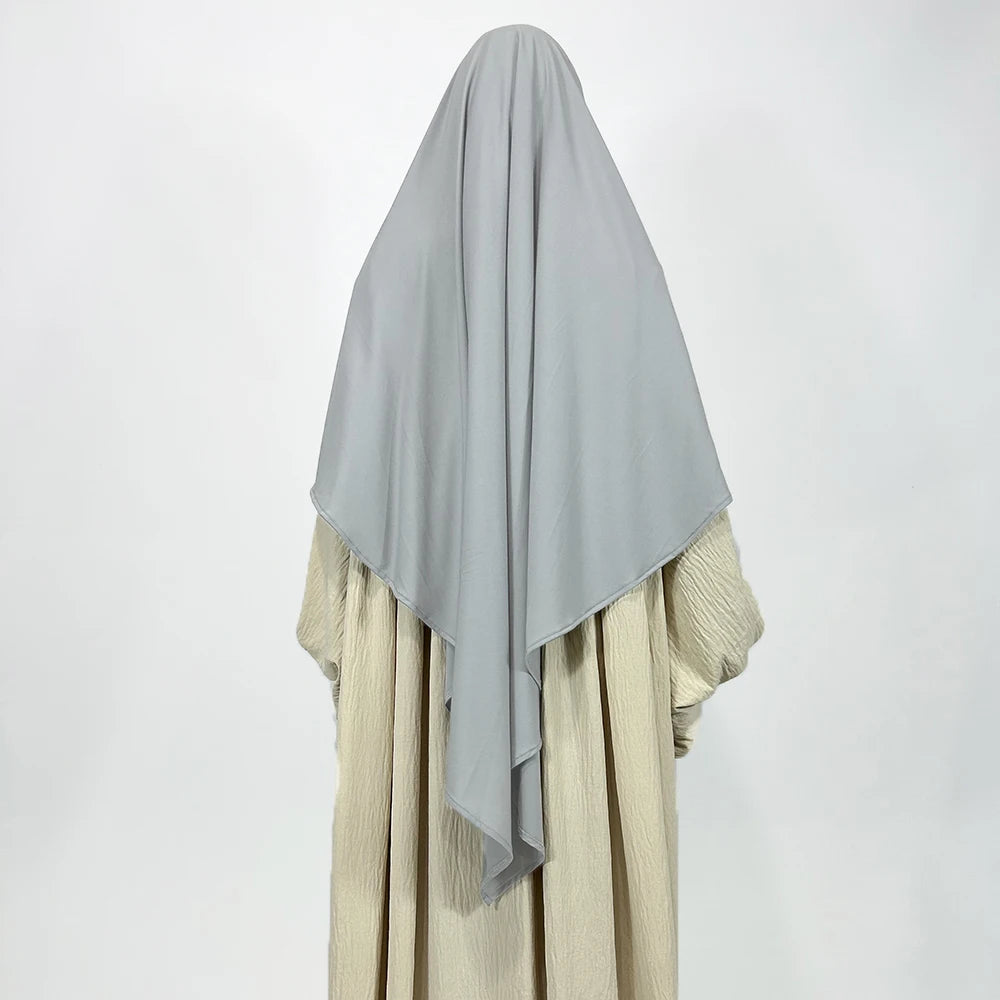 Premium Khimar Stretchy Breathable High Quality One Layer EID Ramadan Muslim Women Islamic Diamond Shape Prayer Hijab