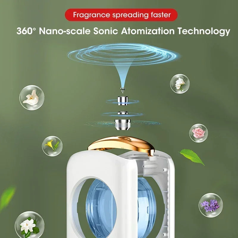 40ml Wall Mounted Essential Oils Diffuser Aroma Diffuser 5 Modes Air Freshener With Night Light Toilet Home Room Fragrance Gift