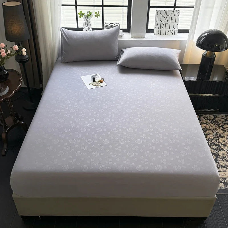 Brushed Fitted Sheet Elastic Bedsheet for Home Breathable Bed Linen Sabanas Para Cama Simple Style Bed Covers (No Pillowcase)