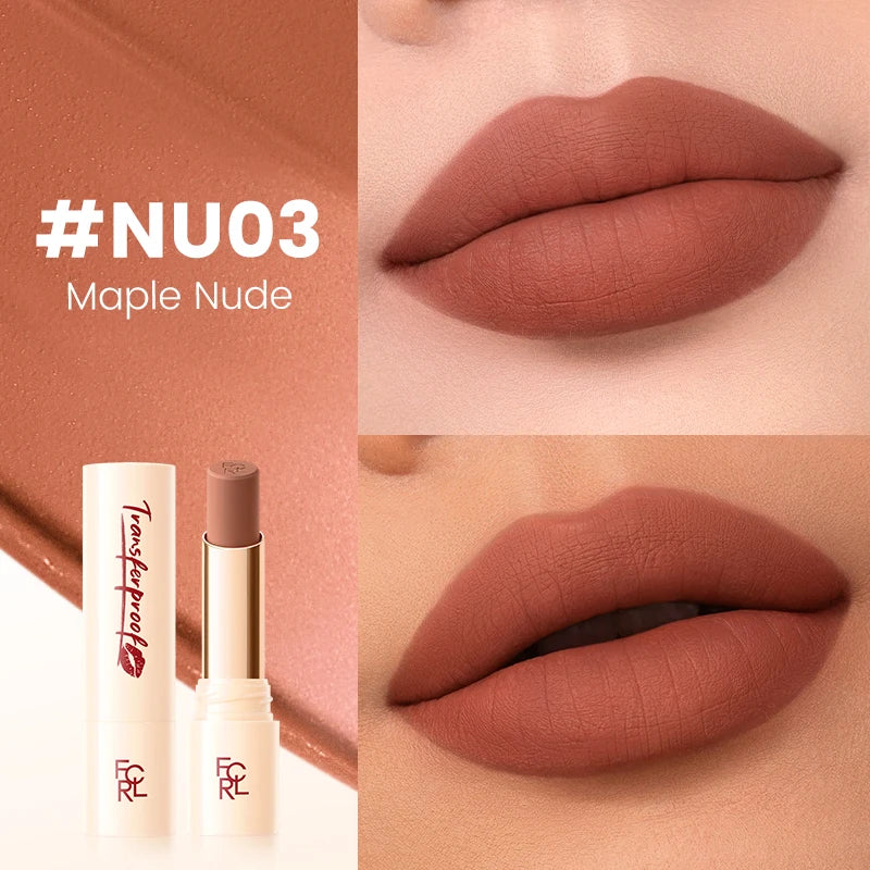 FOCALLURE Lightweight Matte Lipstick Waterproof Transferproof Lip Balms High Pigmented Moisturizing Lip Tints Makeup Cosmetics