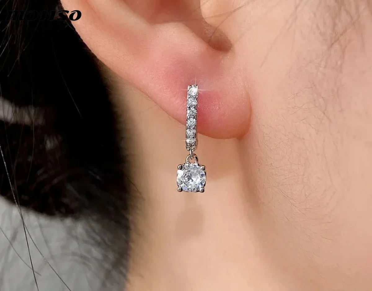 Elegant and Noble S925 Earring Pendant Shines with Charm, Essential Jewelry for Daily Work - Birthday Gift