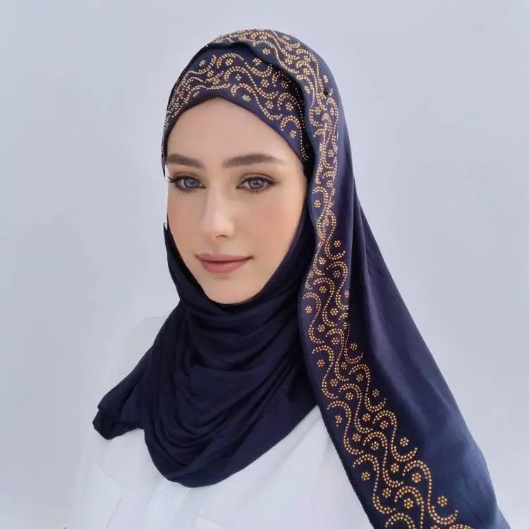 Modal Cotton Jersey Hijab Scarf For Muslim Women Shawl Stretchy Easy Plain Hijabs Scarves Headscarf African Woman Turban Ramadan