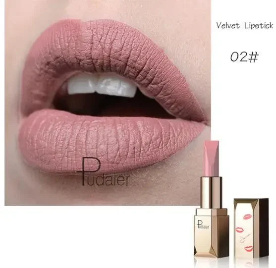New Sexy Nude 26 Color Cosmetics Lip Stick Moisturizer Long Lasting Lips Batom Makeup Matte Black Lipstick Waterproof maquiagem