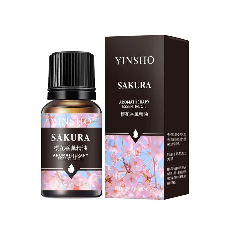 17 Flavors 10ml Essential Oils For Aroma Diffuser AirHumidifier Home Water-soluble Lavender Rose Eucalyptus White Peach Oolong