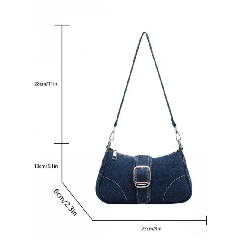Women's new fashion Cross-shoulder bag shoulder denim bag small design Y2K exquisite jeans bag