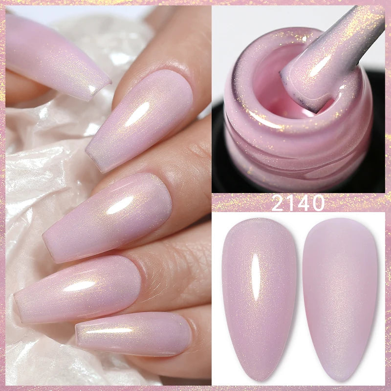 NAILCO 10ml Pearl Shell Color UV Gel Nail Polish Semi Permanent Golden Nail Art Gel Varnish Hybrid Nail Gel Polish Manicure Base