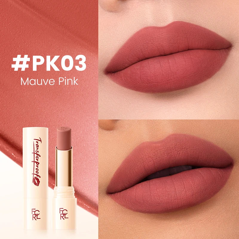 FOCALLURE Lightweight Matte Lipstick Waterproof Transferproof Lip Balms High Pigmented Moisturizing Lip Tints Makeup Cosmetics