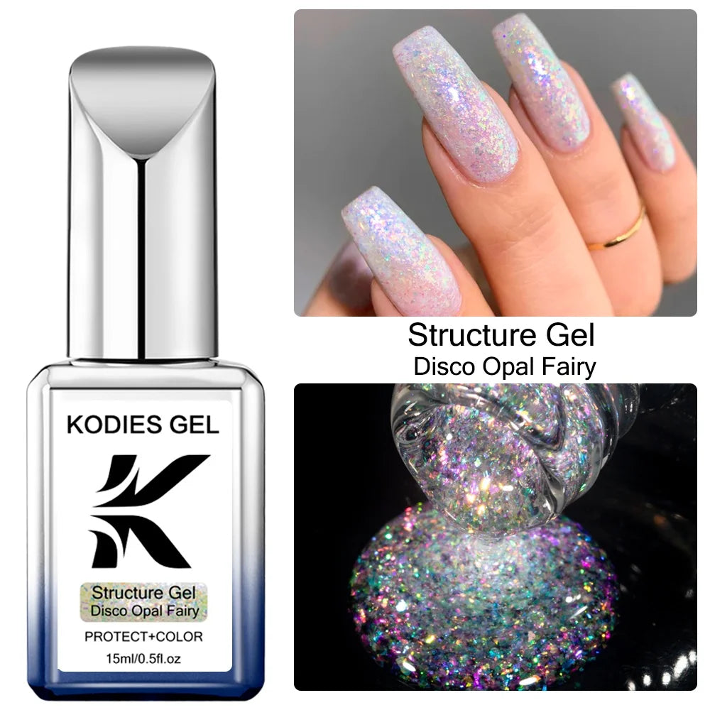 KODIES GEL Nude Pink Rubber Base Gel Nail Polish 15ML Structure Semi Permanent UV Base Camouflage Gel Varnish Manicure Nails Art