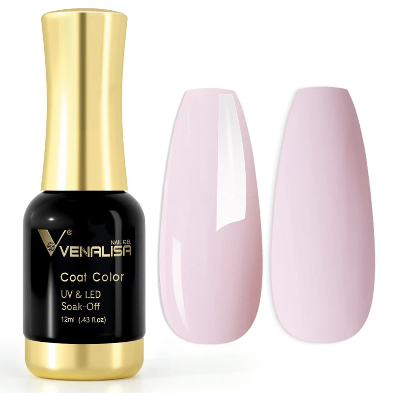 Venalisa 12ml Tempered Top Coat Bright Effect LongWear Color Natural Pink Nude Nail Gel Polish High Quality Platinum Gel Varnish