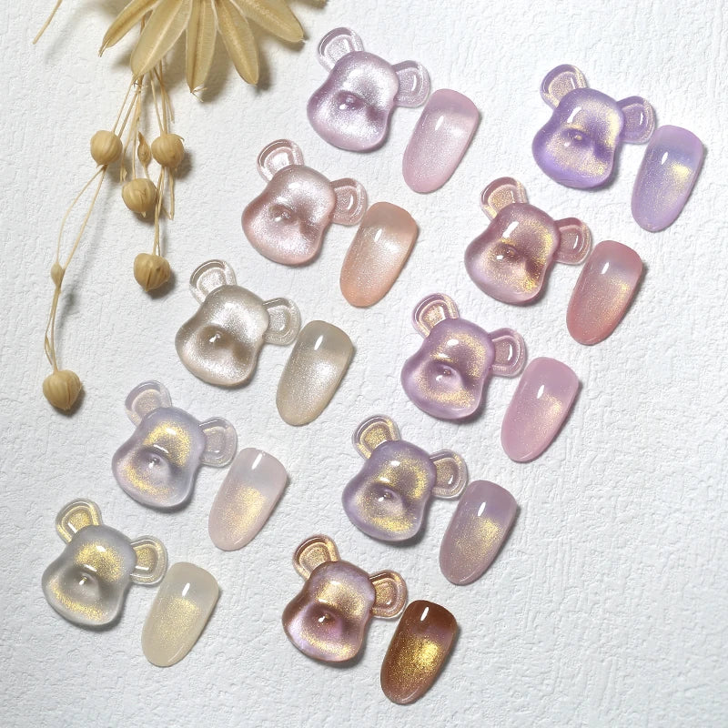 NAILCO 10ml Pearl Shell Color UV Gel Nail Polish Semi Permanent Golden Nail Art Gel Varnish Hybrid Nail Gel Polish Manicure Base