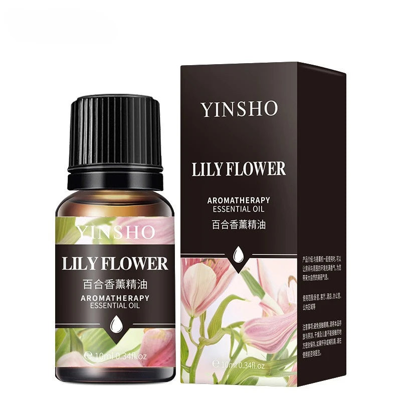 17 Flavors 10ml Essential Oils For Aroma Diffuser AirHumidifier Home Water-soluble Lavender Rose Eucalyptus White Peach Oolong