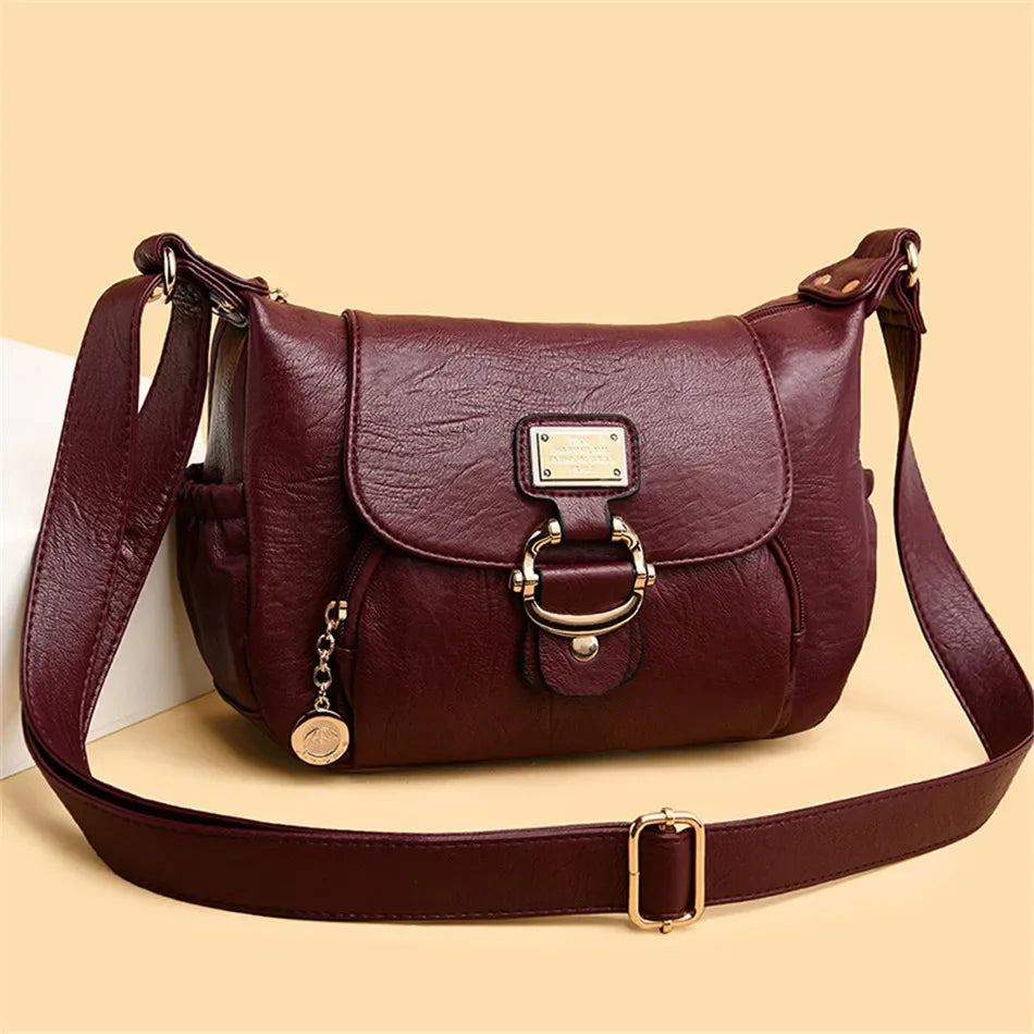 Ladies Luxury Brand Handbags Sac A Main Crossbody Bags for Women 2025 Leather Shoulder Bags Female Messenger Bag Soft Flap Bag