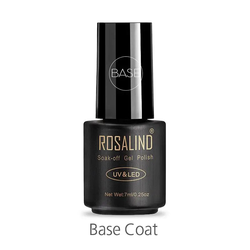 ROSALIND Reinforce Transparent Gel Nail Base Top Coat Lacquer Long Lasting UV Primer Semi Permanent Varnishe Nail Art Matt Coat