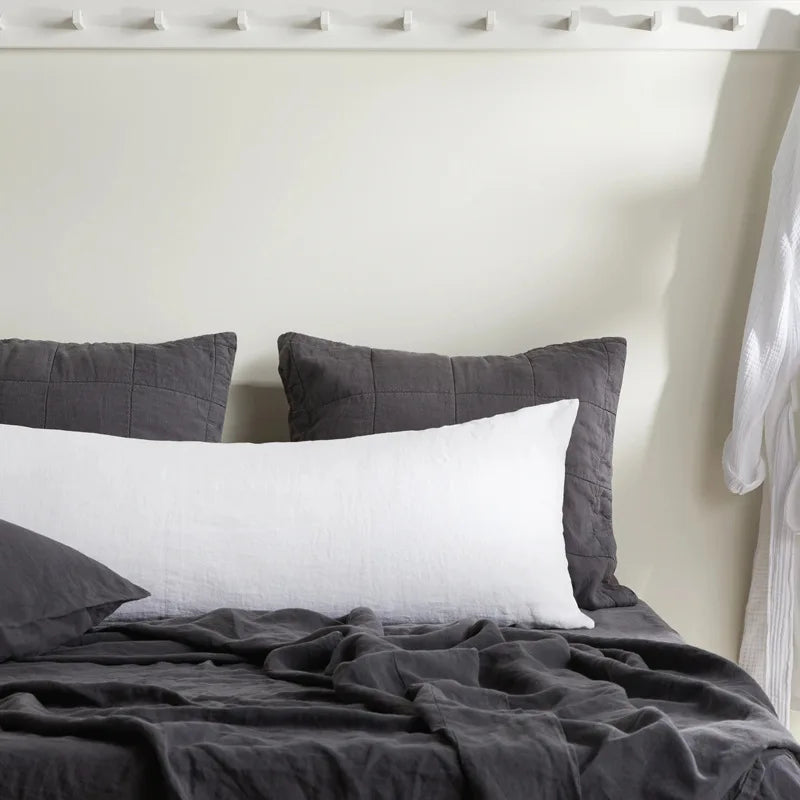100% Pure Linen Pillow Case Double Long Pillowcase Euro Sham for Bed,Custom Size Envelope Cushion Cover Antibacterial Anti-mite