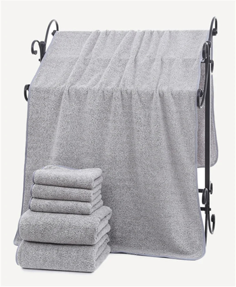 Towel, bamboo charcoal fiber, coral velvet towel, bath towel set, thickened face wash towel, sports towel